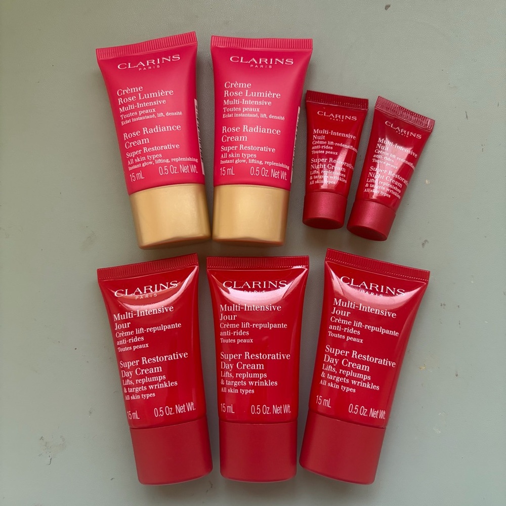 Clarins Rose Radiance & Super Restorative Creams